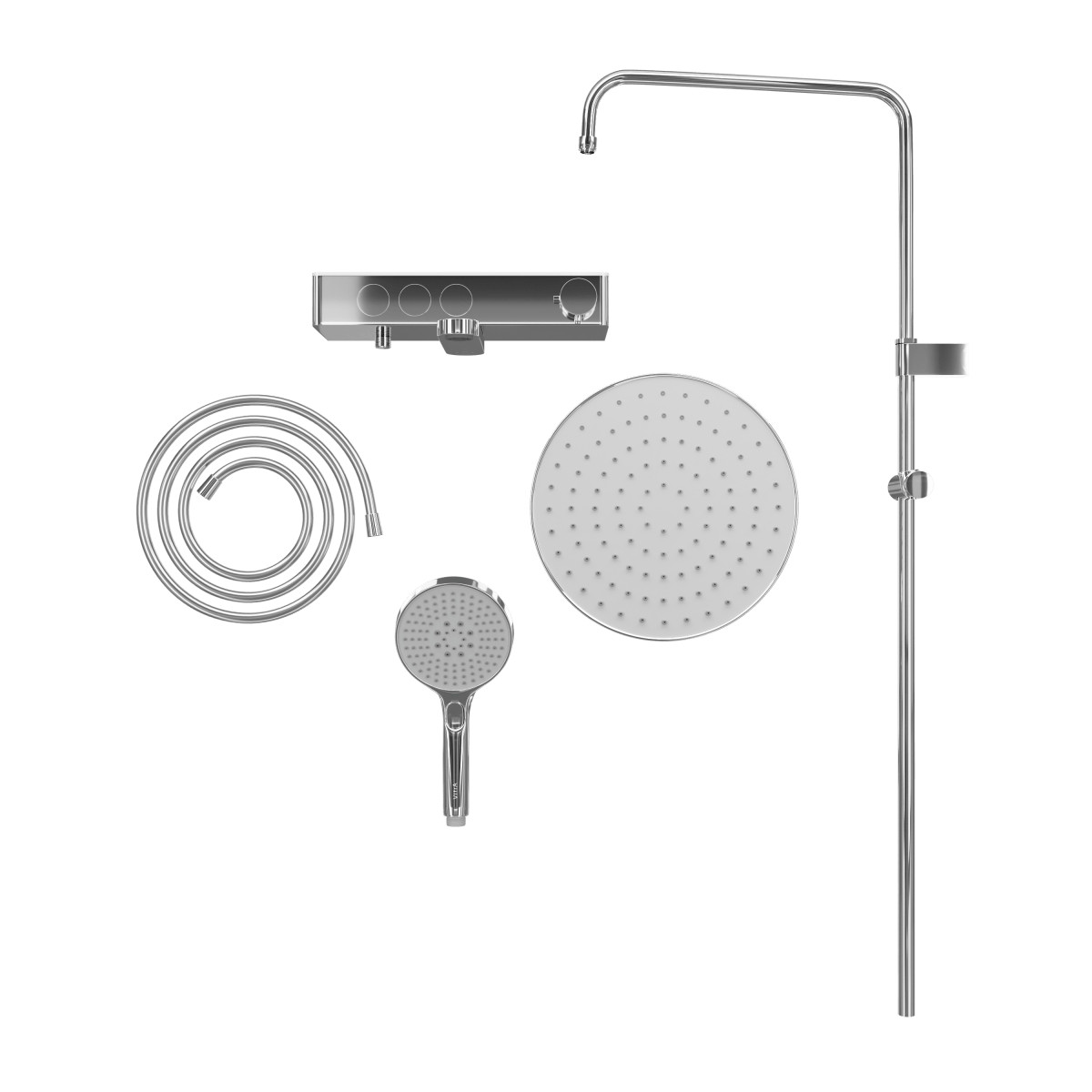 Душевая система VitrA Core Round (Кор Раунд) A47309EXP с термостатическим смесителем и ручным душем хром