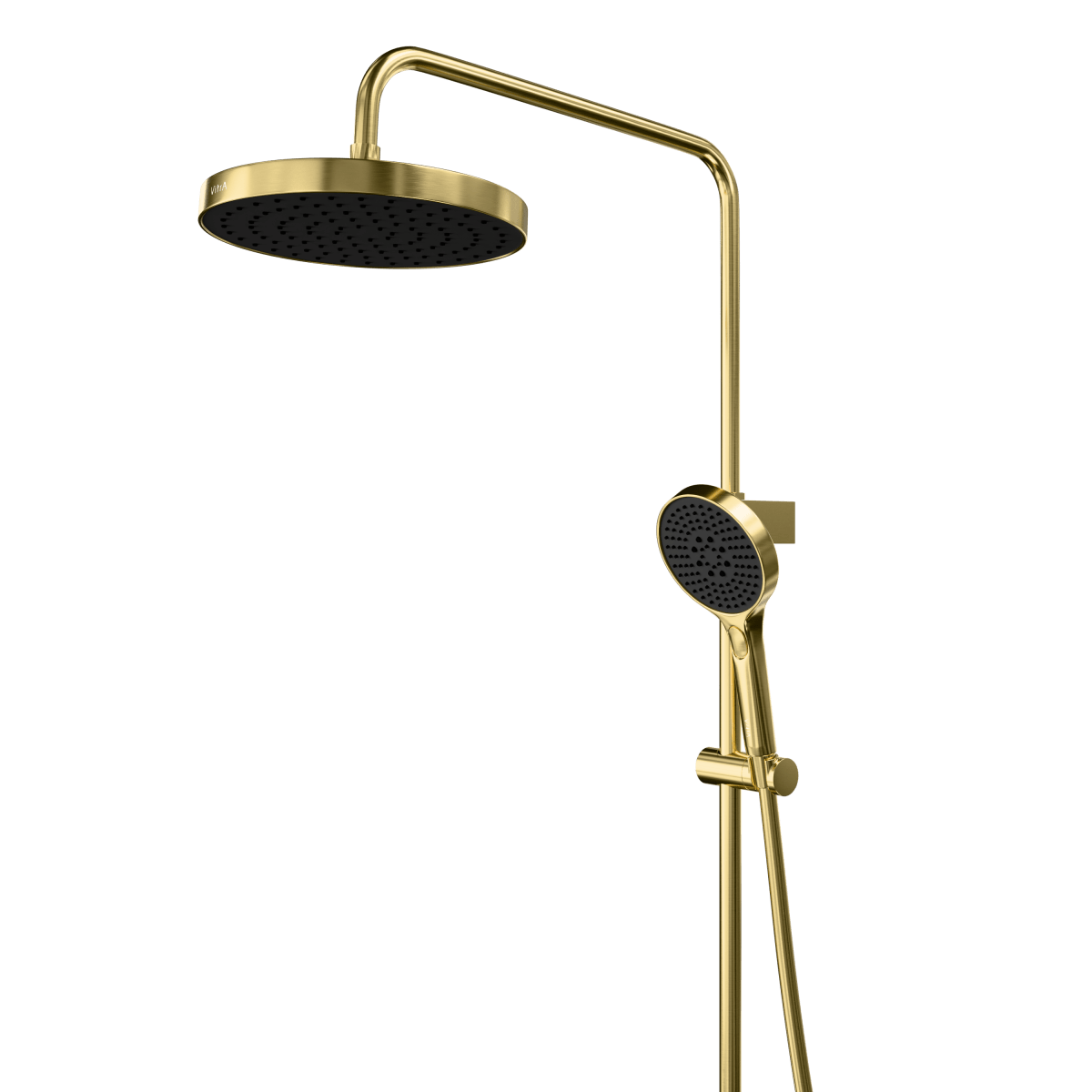 Душевая система VitrA Core Round (Кор Раунд) A4730925EXP с термостатическим смесителем и ручным душем брашированное золото