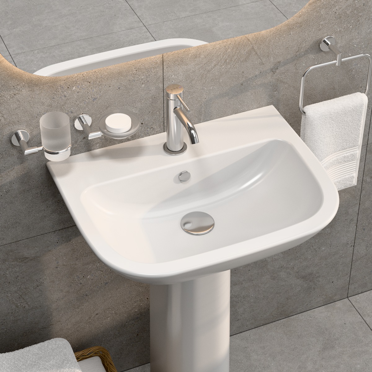 Раковина VitrA S20 5503B003-0001 60 x 46 см белая антибактериальное покрытие Hygiene (Хайджн)