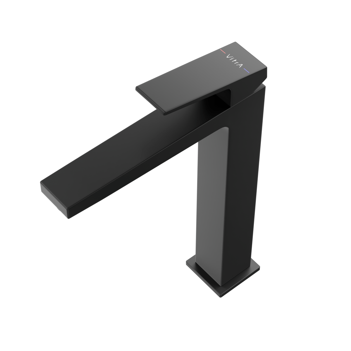 Смеситель для раковины-чаши VitrA Minimax Square (Минимакс Сквуэр) A4372436EXP однорычажный матовый черный латунь