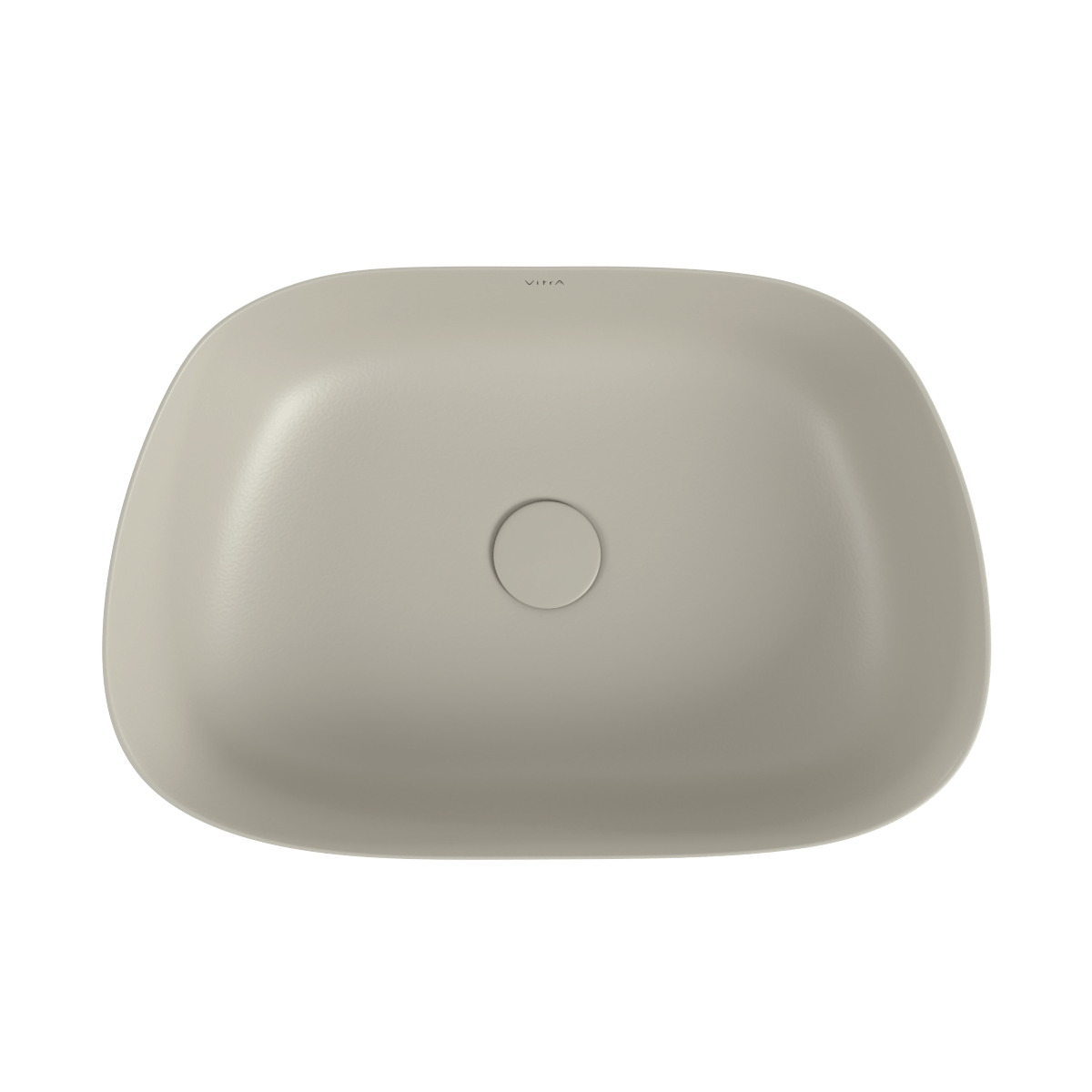 Раковина чаша VitrA Outline Recycled (Аутлайн Ресайклд) 7993B066-0016 63 x 42 см накладная матовая бежевая антибактериальное покрытие Hygiene (Хайджн)