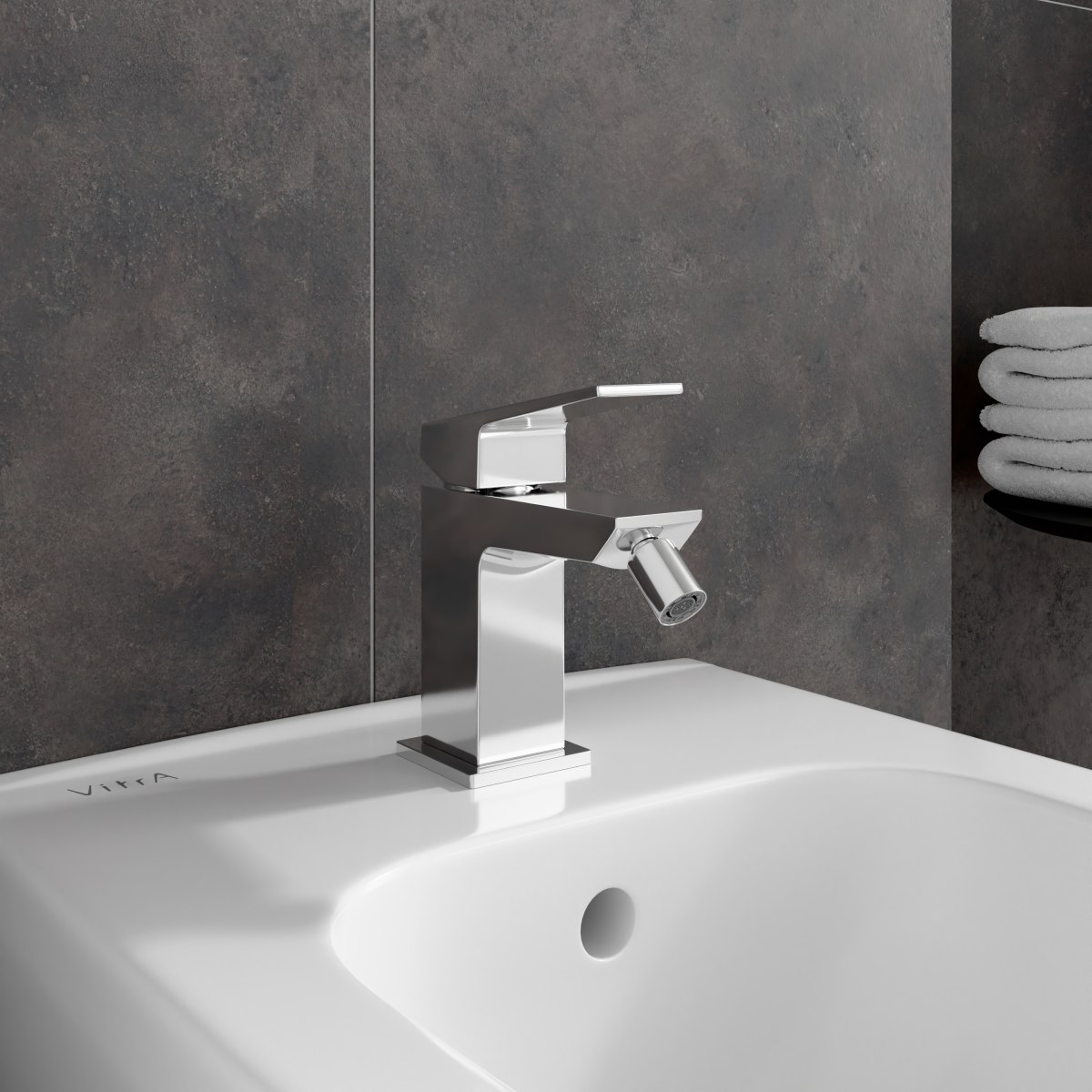 Смеситель для биде VitrA Minimax Square (Минимакс Сквуэр) A43726EXP однорычажный хром латунь