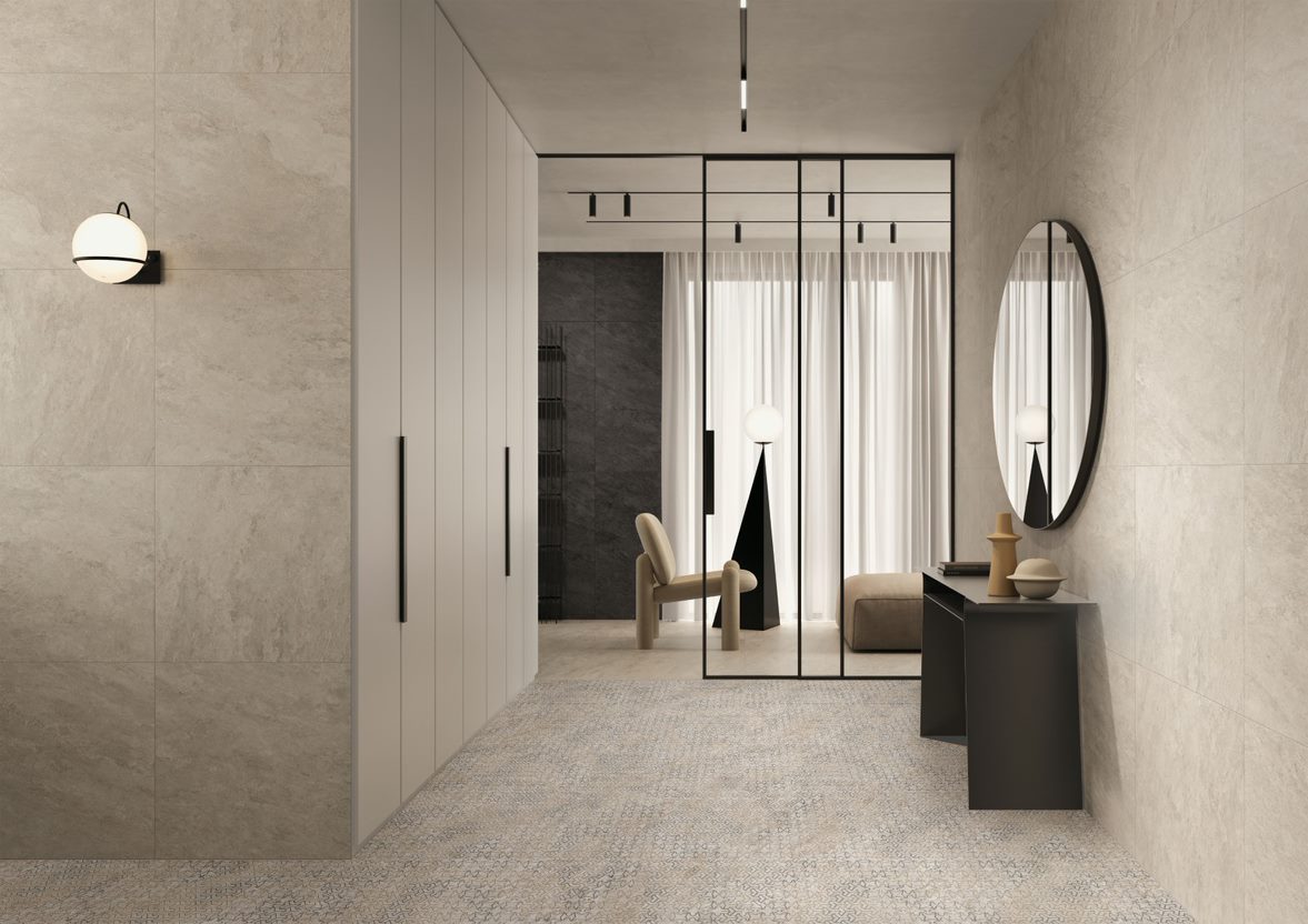 60x60 Кварстоун Декор "Пэчворк" R10B