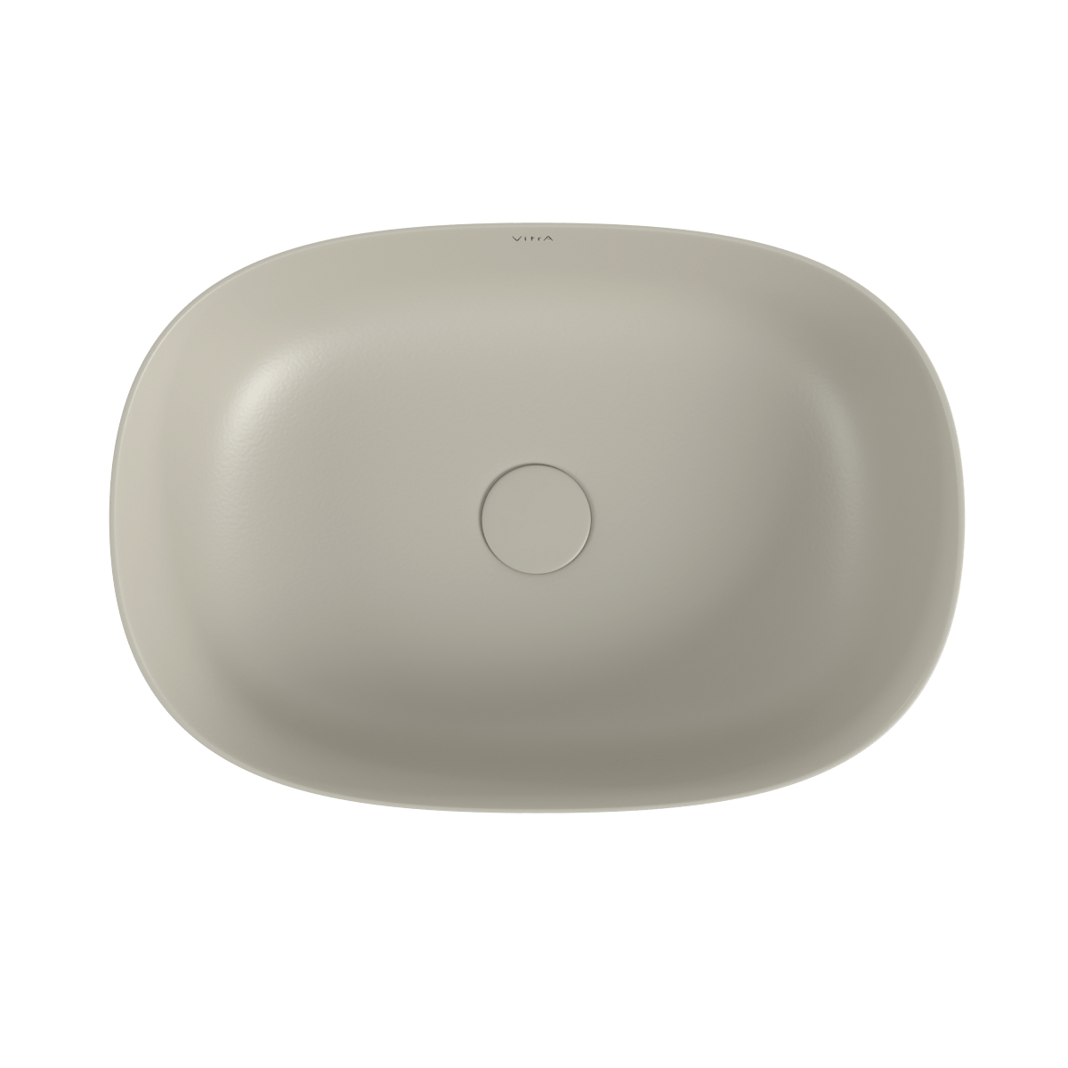 Раковина чаша VitrA Outline Recycled (Аутлайн Ресайклд) 7995B066-0016 60 x 41 см накладная матовая бежевая антибактериальное покрытие Hygiene (Хайджн)