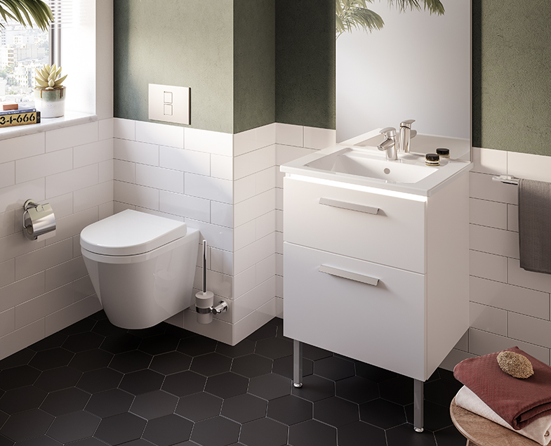 Комплект Vitra Integra Round Инсталяция VitrA V12 с подвесным унитазом Integra Round и клавиша смыва