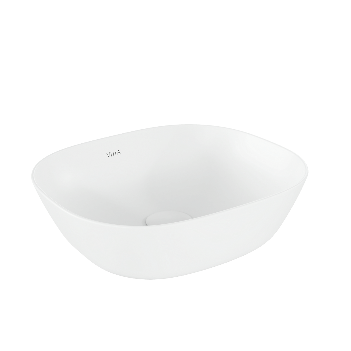 Раковина чаша VitrA Plural (Плюрал) 7810B401-0016 45 x 38 см накладная матовая белая антибактериальное покрытие Hygiene + Clean (Хайджн + Клин)
