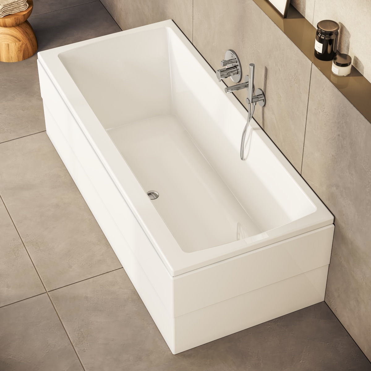 Ванна VitrA Neon (Неон) 52540001000 180 x 80 см акриловая прямоугольная белая