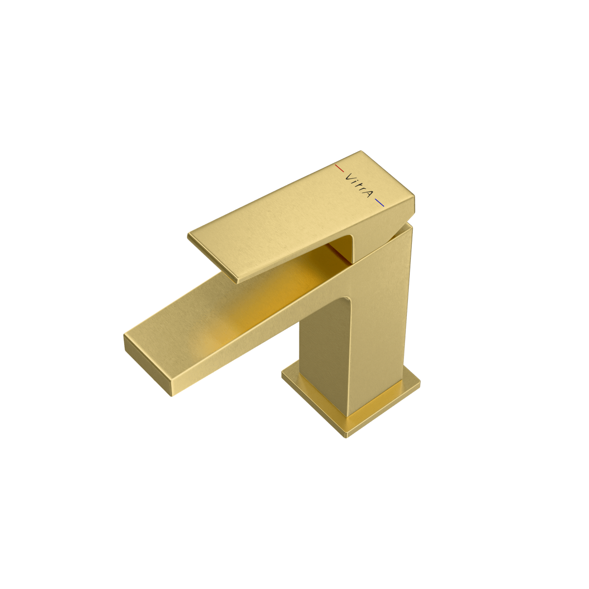 Смеситель для раковины VitrA Minimax Square (Минимакс Сквуэр) A4372025EXP однорычажный брашированное золото латунь