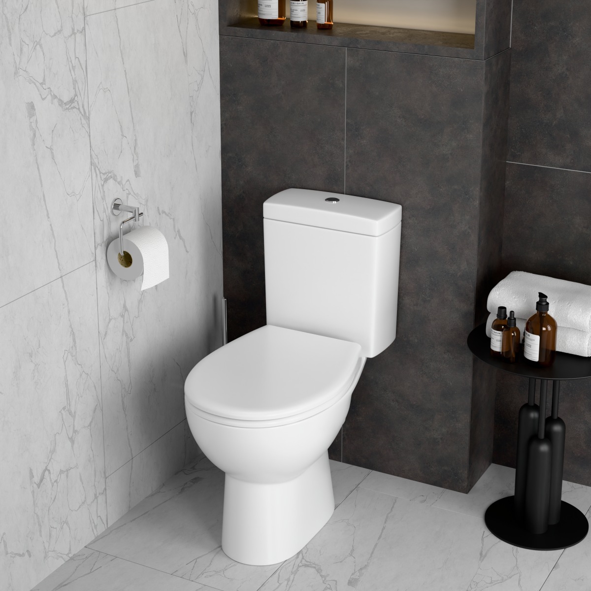 Унитаз-компакт напольный VitrA S10 9864B003-7201, с сиденьем без микролифта, белый, санитарный фарфор, антибактериальное покрытие Hygiene (Хайджн)