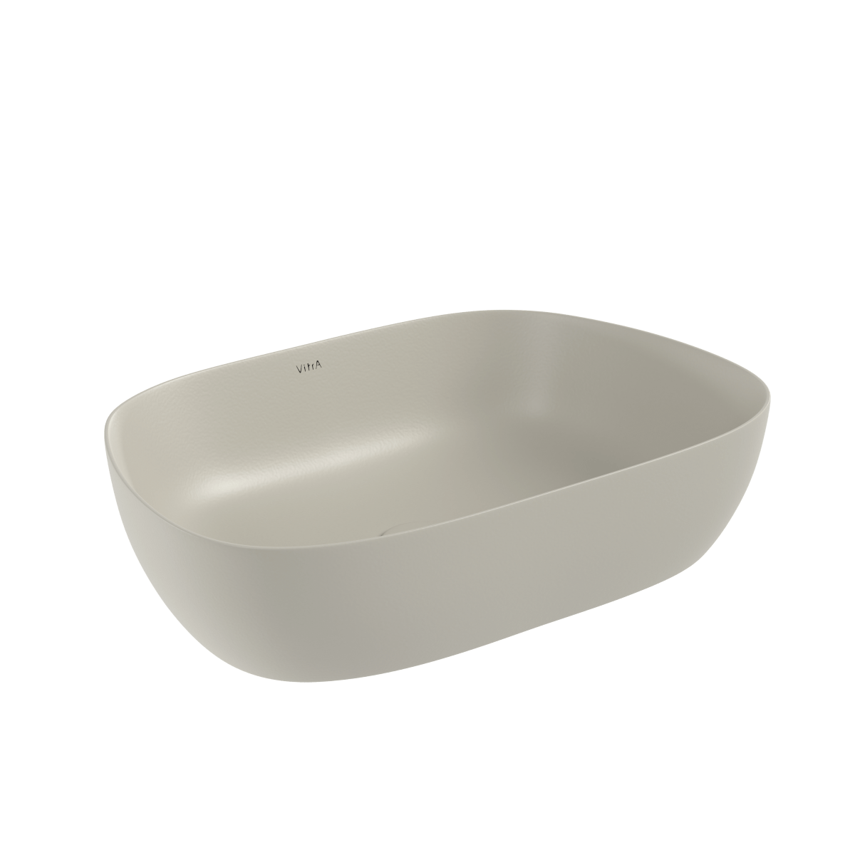 Раковина чаша VitrA Outline Recycled (Аутлайн Ресайклд) 7993B066-0016 63 x 42 см накладная матовая бежевая антибактериальное покрытие Hygiene (Хайджн)