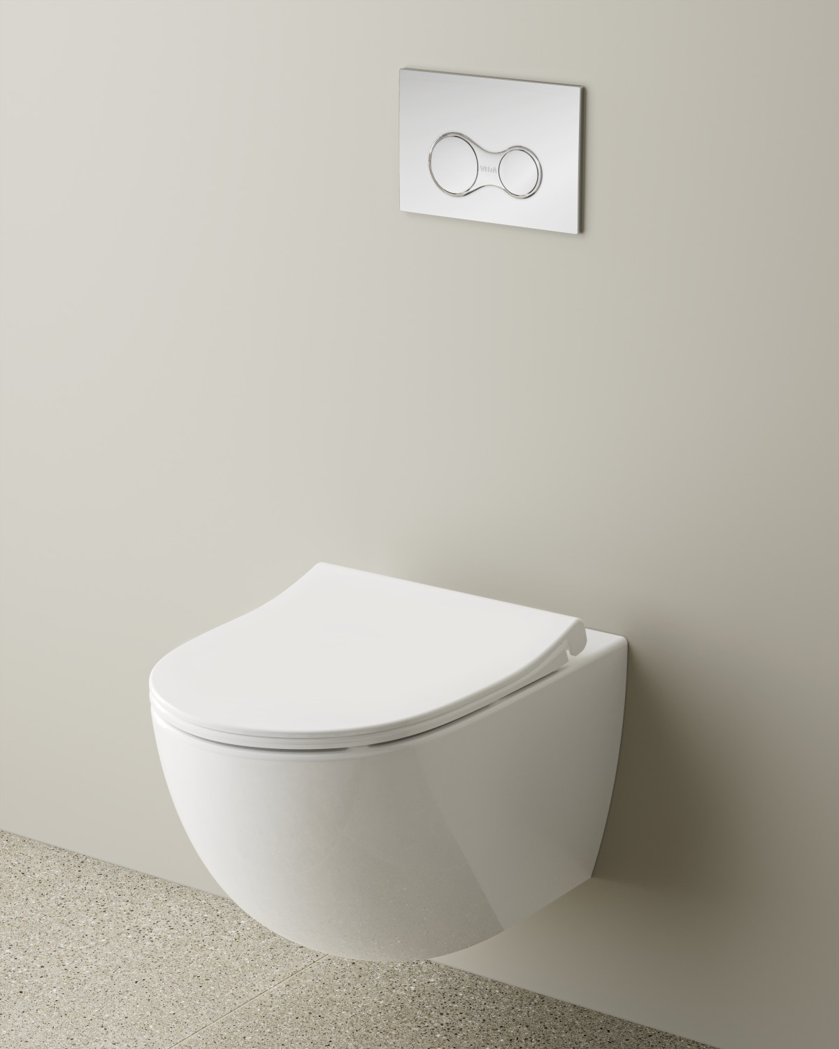 Кнопка смыва для инсталляции VitrA Sirius 740-0485 матовая хром двойный смыв