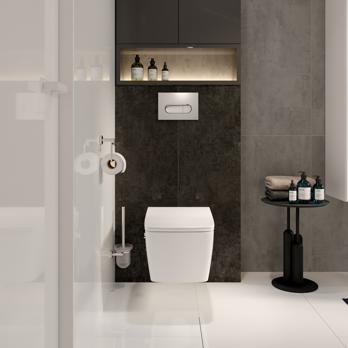 Подвесной унитаз VitrA Metropole (Метрополь) 7672B003-1684 с функцией биде и встроенным смесителем безободковый Rim-ex (Рим-экс) белый санитарный фарфор антибактериальное покрытие Hygiene (Хайджн)