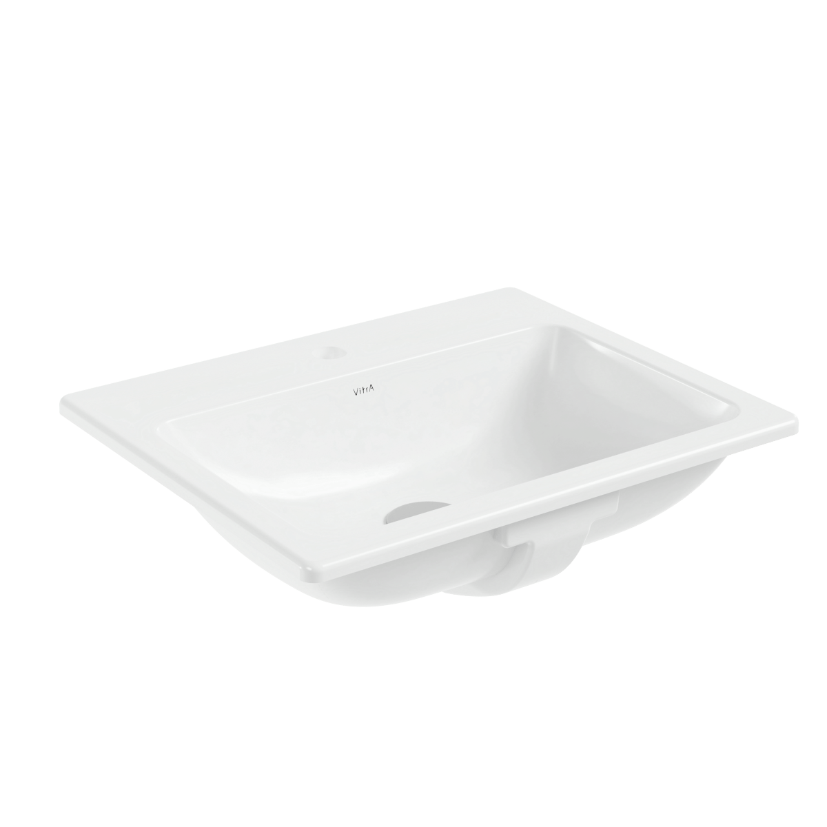 Встраиваемая сверху раковина VitrA S20 5465B003-0001 55 x 45 см прямоугольная белая антибактериальное покрытие Hygiene (Хайджн)