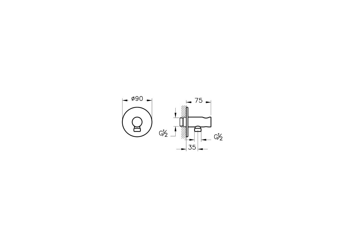 Выход на ручной душ VitrA Origin (Ориджин) A4262525 брашированное золото