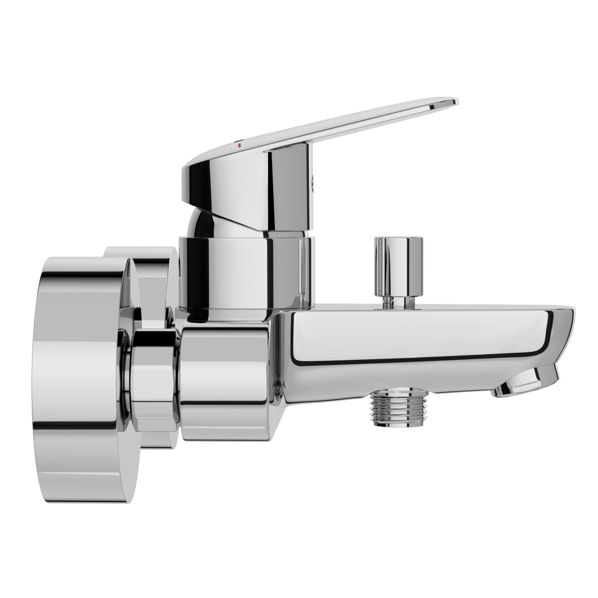 Смеситель настенный VitrA Flow Round (Флоу Раунд) A43057EXP1 для ванны однорычажный хром латунь