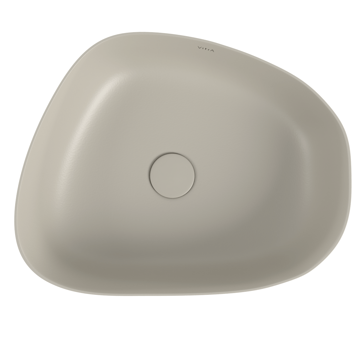 Раковина чаша VitrA Outline Recycled (Аутлайн Ресайклд) 7991B066-0016 57 x 45 см накладная матовая бежевая антибактериальное покрытие Hygiene (Хайджн)