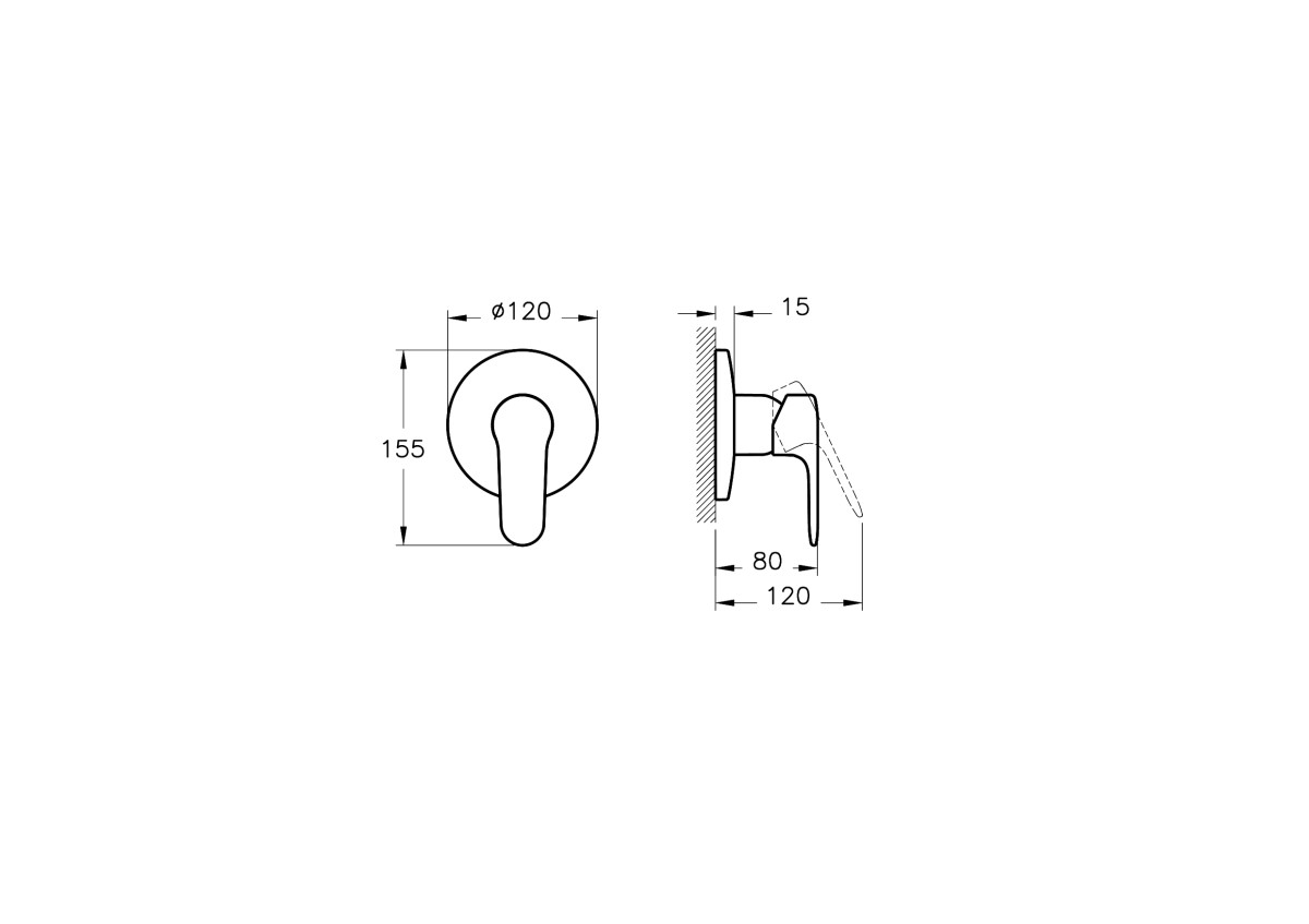 Встраиваемый смеситель для ванны VitrA Root (Рут) Round (Раунд) (Рут Раунд) A4272836EXP матовый черный