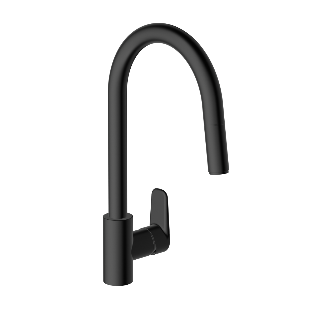 Смеситель для кухни VitrA Flow Soft (Флоу Софт) A4344536EXP с поворотным изливом однорычажный матовый черный латунь