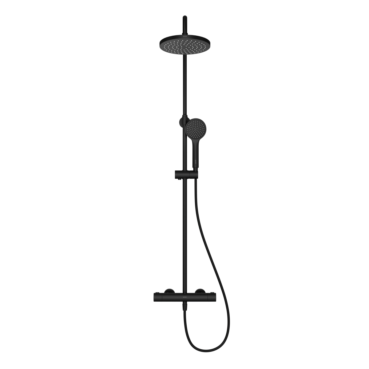 Душевая система VitrA Joy (Джой) A4729836EXP с термостатическим смесителем и ручным душем матовая черная