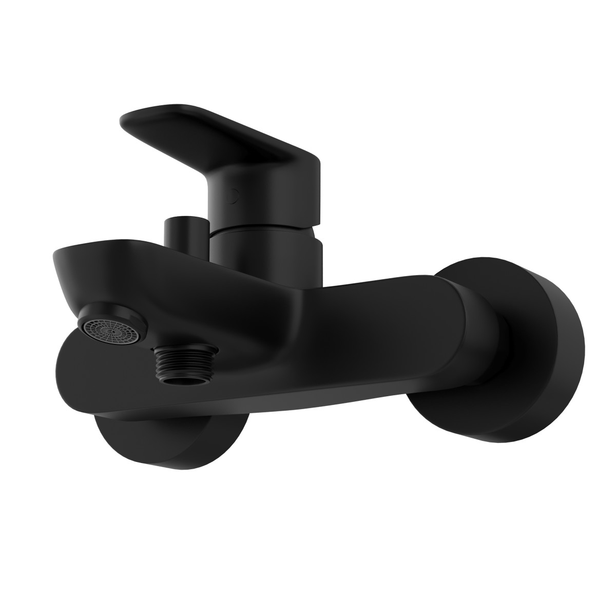 Смеситель настенный VitrA Flow Soft (Флоу Софт) A4294636EXP для ванны однорычажный матовый черный латунь