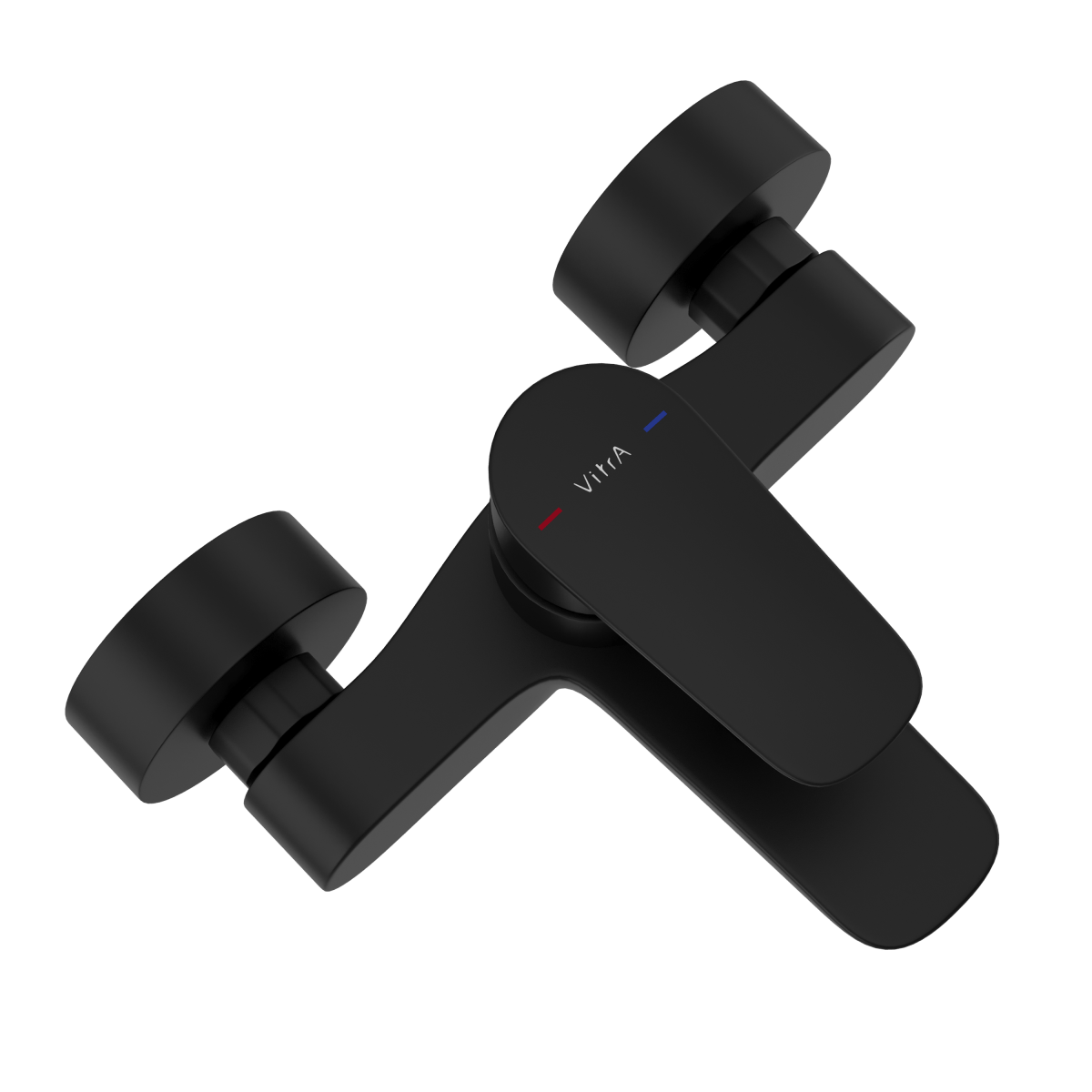 Смеситель настенный VitrA Flow Soft (Флоу Софт) A4294636EXP для ванны однорычажный матовый черный латунь