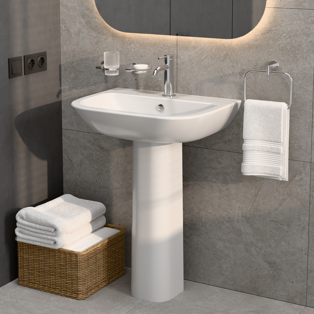 Раковина VitrA S20 5503B003-0001 60 x 46 см белая антибактериальное покрытие Hygiene (Хайджн)