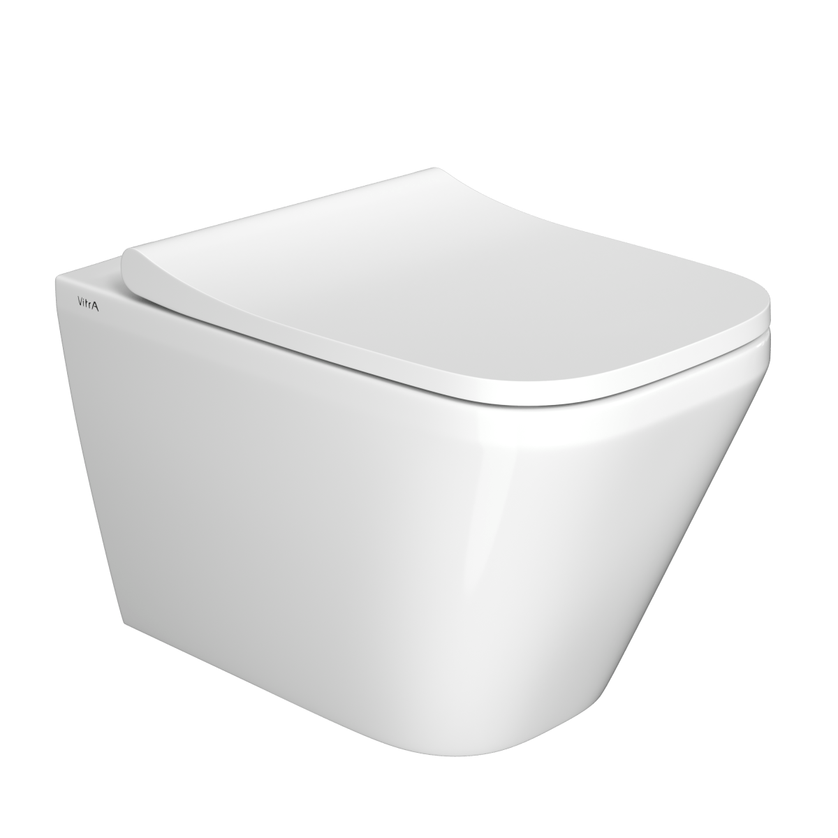 Инсталляция с унитазом VitrA Integra Square (Интегра Скуэр) 9856B003-7207 комплект 4 в 1 с сиденьем микролифт безободковый цвет клавиши глянцевый хром