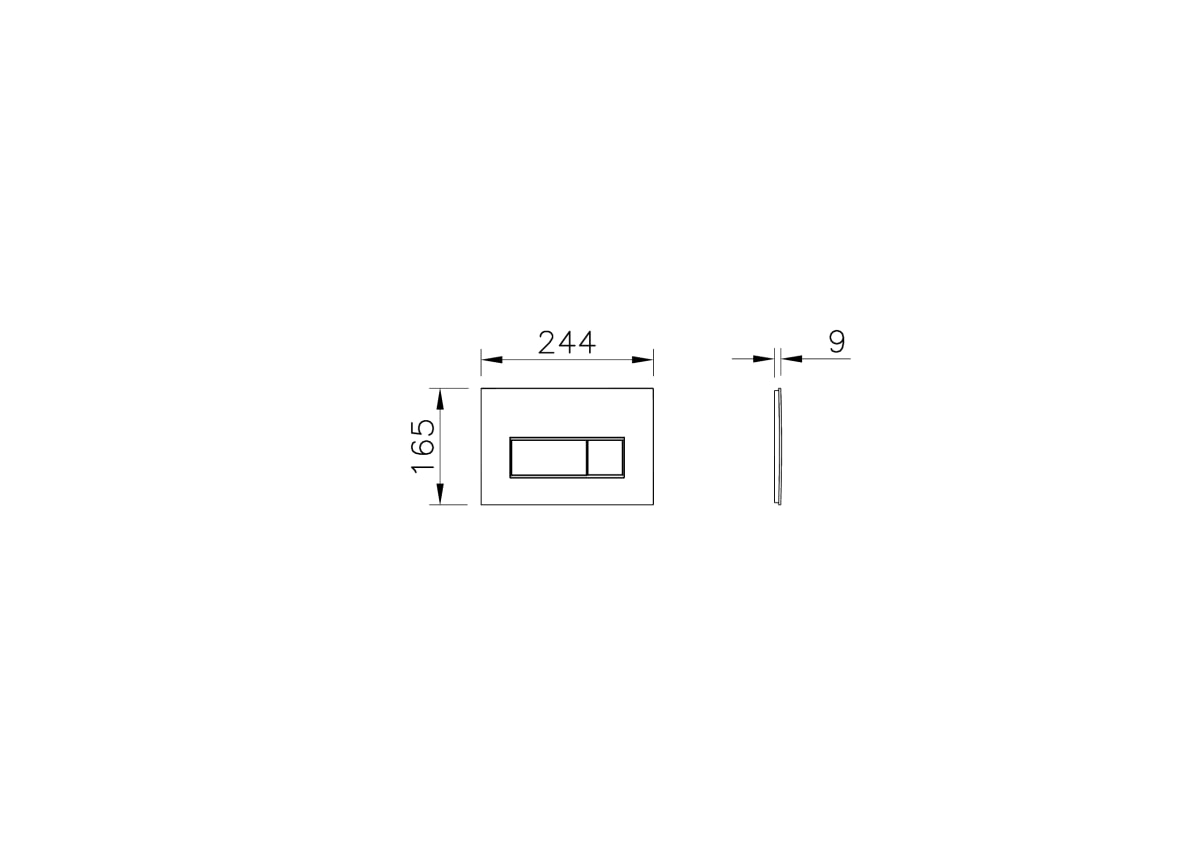 Кнопка смыва для инсталляции VitrA Root Square (Рут Скуэр) 740-2325 брашированное золото двойный смыв