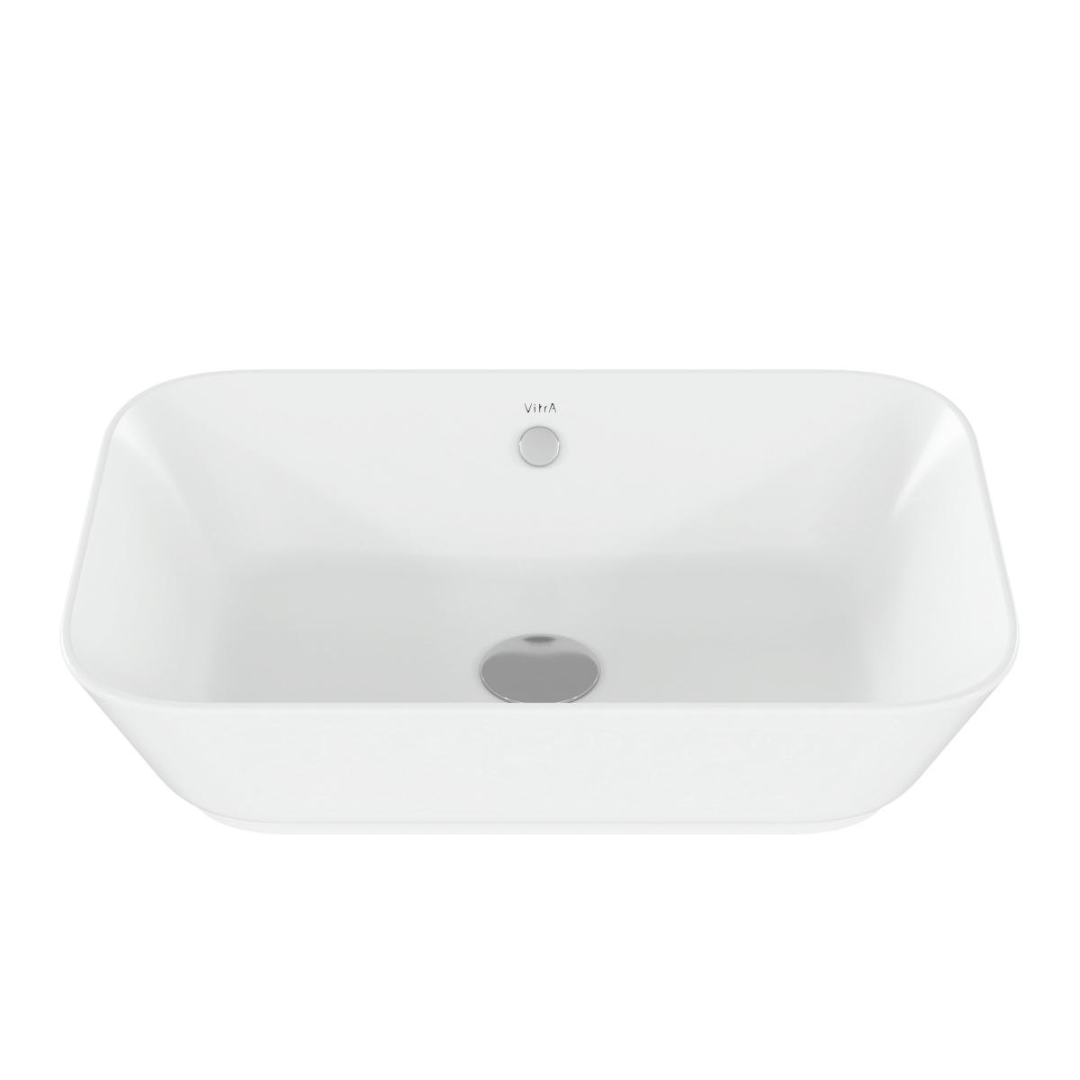 Раковина чаша VitrA Geo (Гео) 7425B003-0012 60 x 39 см накладная белая антибактериальное покрытие Hygiene (Хайджн)