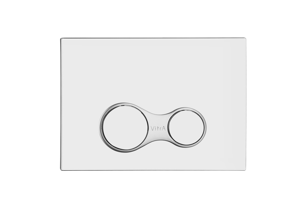 Кнопка смыва для инсталляции VitrA Sirius (Сириус) 740-0480 хром двойной смыв