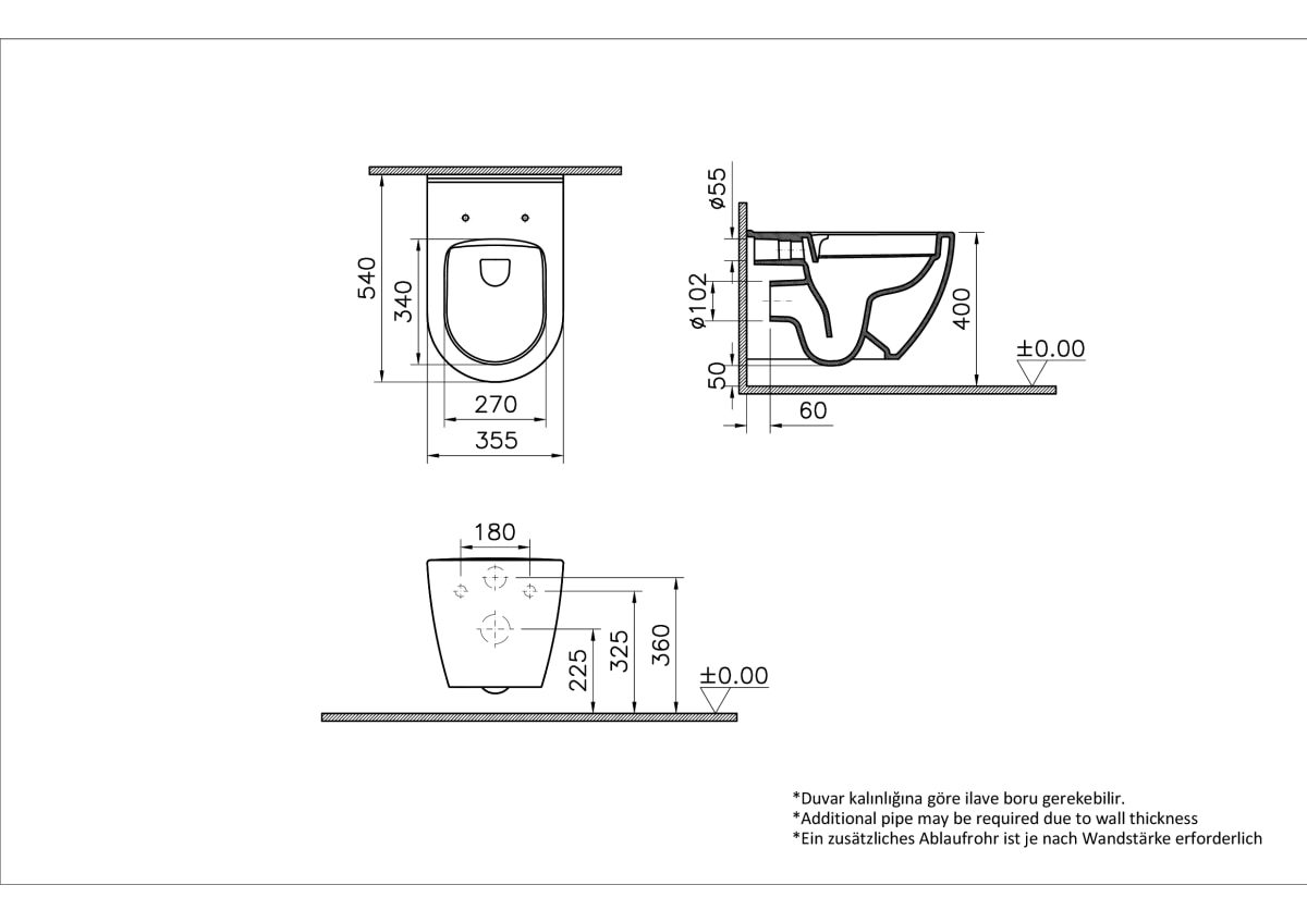Инсталляция с унитазом VitrA Mia Round (Мия Раунд) 9873B003-7201 комплект 4 в 1 с сиденьем микролифт безободковый цвет клавиши глянцевый хром