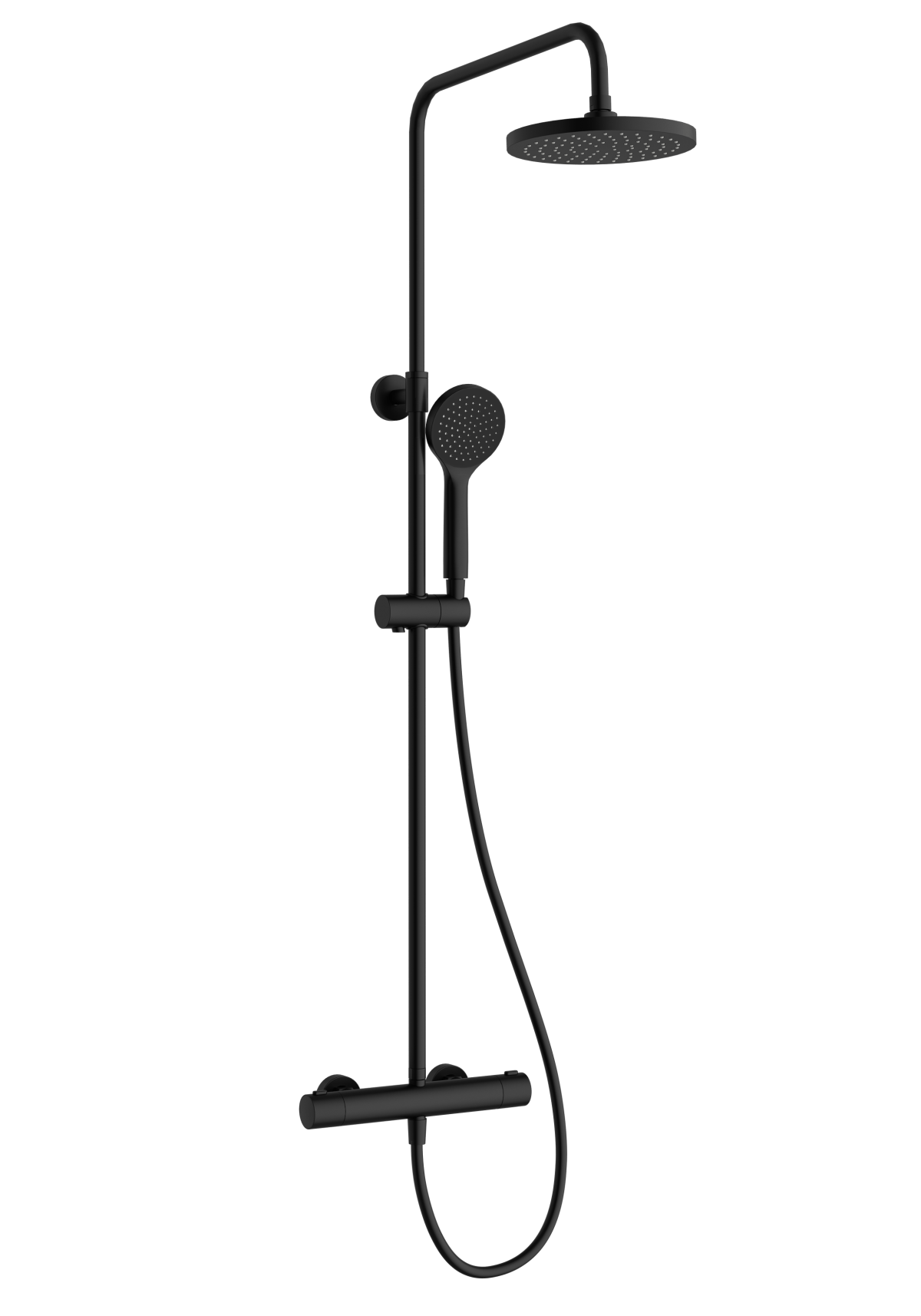 Душевая система VitrA Joy (Джой) A4729836EXP с термостатическим смесителем и ручным душем матовая черная