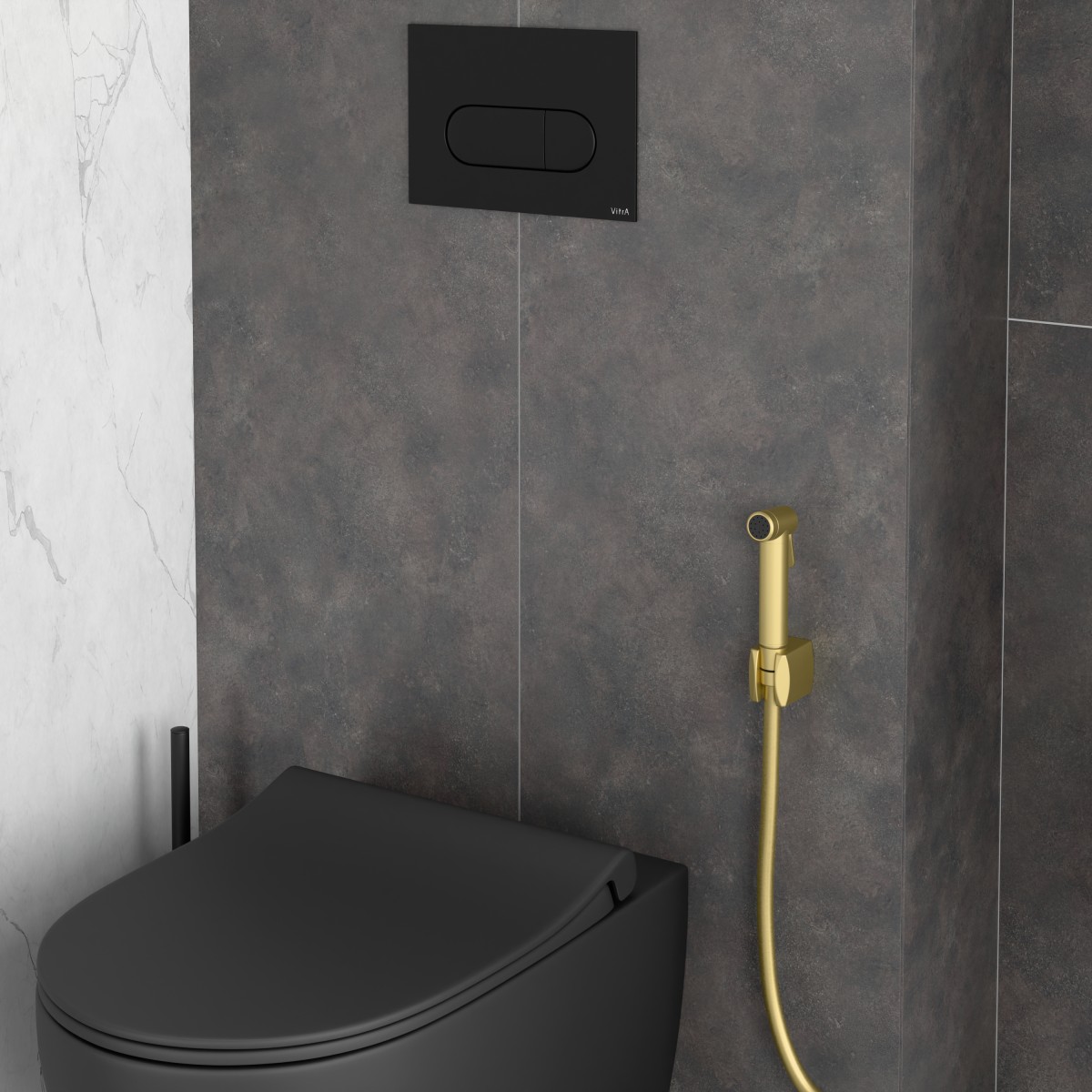 Гигиенический душ VitrA A4574725 без смесителя брашированное золото