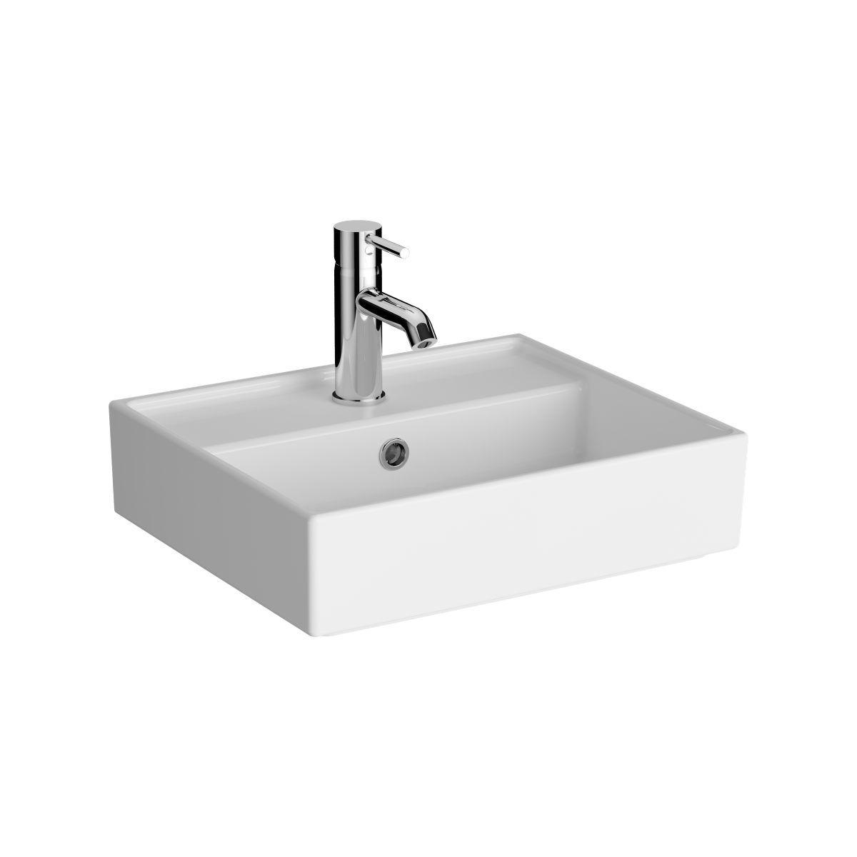 Раковина VitrA ArchiPlan (Архиплан) 7400B003-0001 45 x 38 см белая антибактериальное покрытие Hygiene (Хайджн)