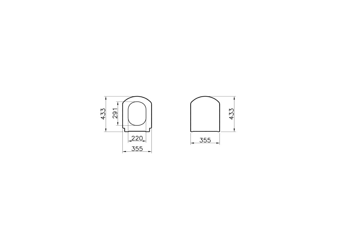 Сиденье для унитаза VitrA Serenada (Серенада) 124-003-009 квадратное белое дюропласт с микролифтом