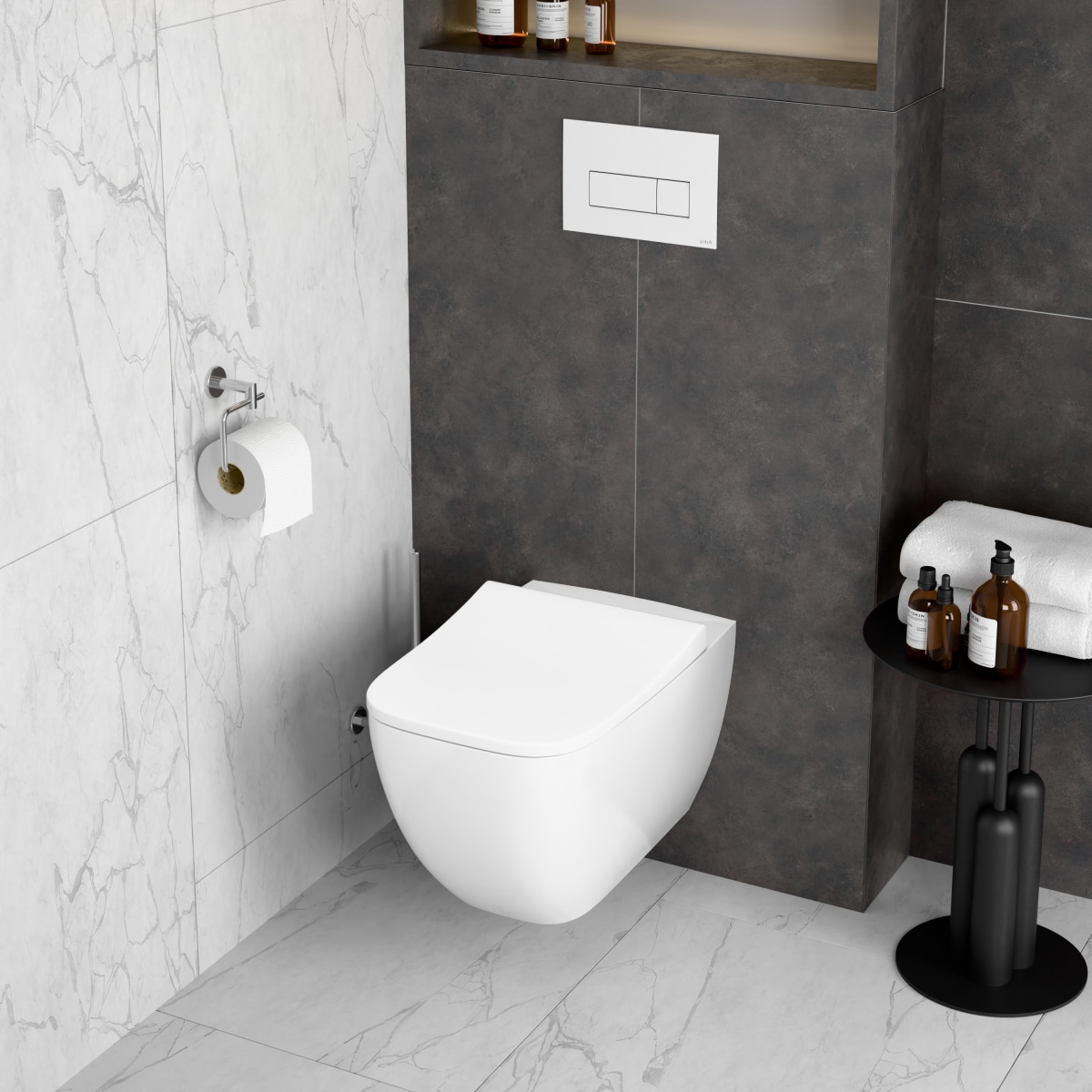 Подвесной унитаз VitrA Shift (Шифт) 7742B003-0075 безободковый Rim-ex (Рим-экс) белый санитарный фарфор антибактериальное покрытие Hygiene (Хайджн)