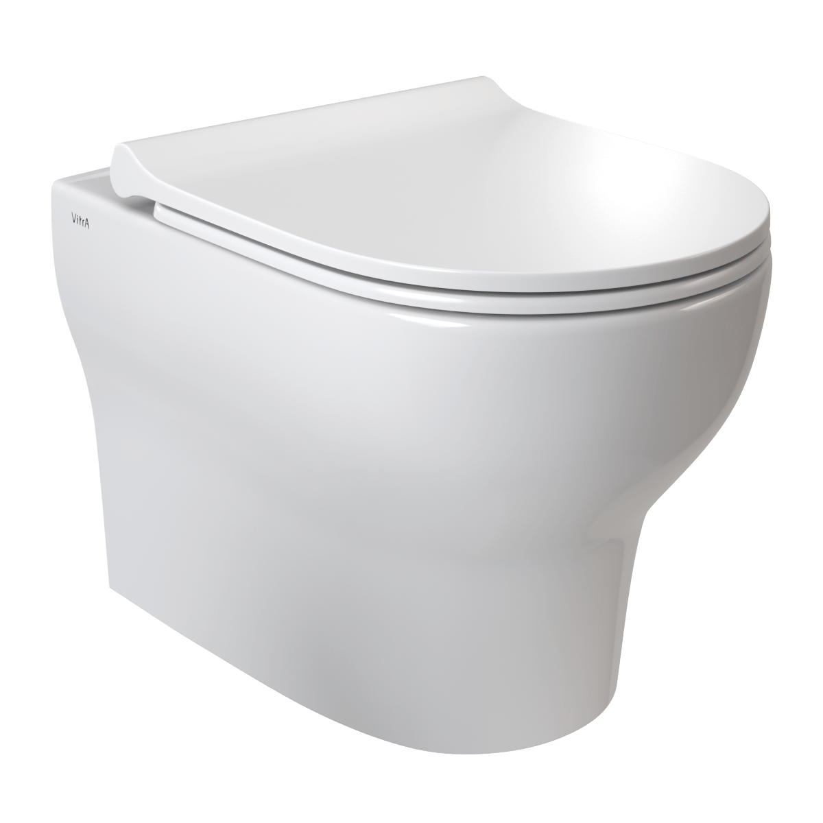 Инсталляция с унитазом VitrA Zentrum Round (Зентрум Раунд) 9879B003-7200 комплект 4 в 1 с сиденьем микролифт безободковый цвет клавиши глянцевый хром