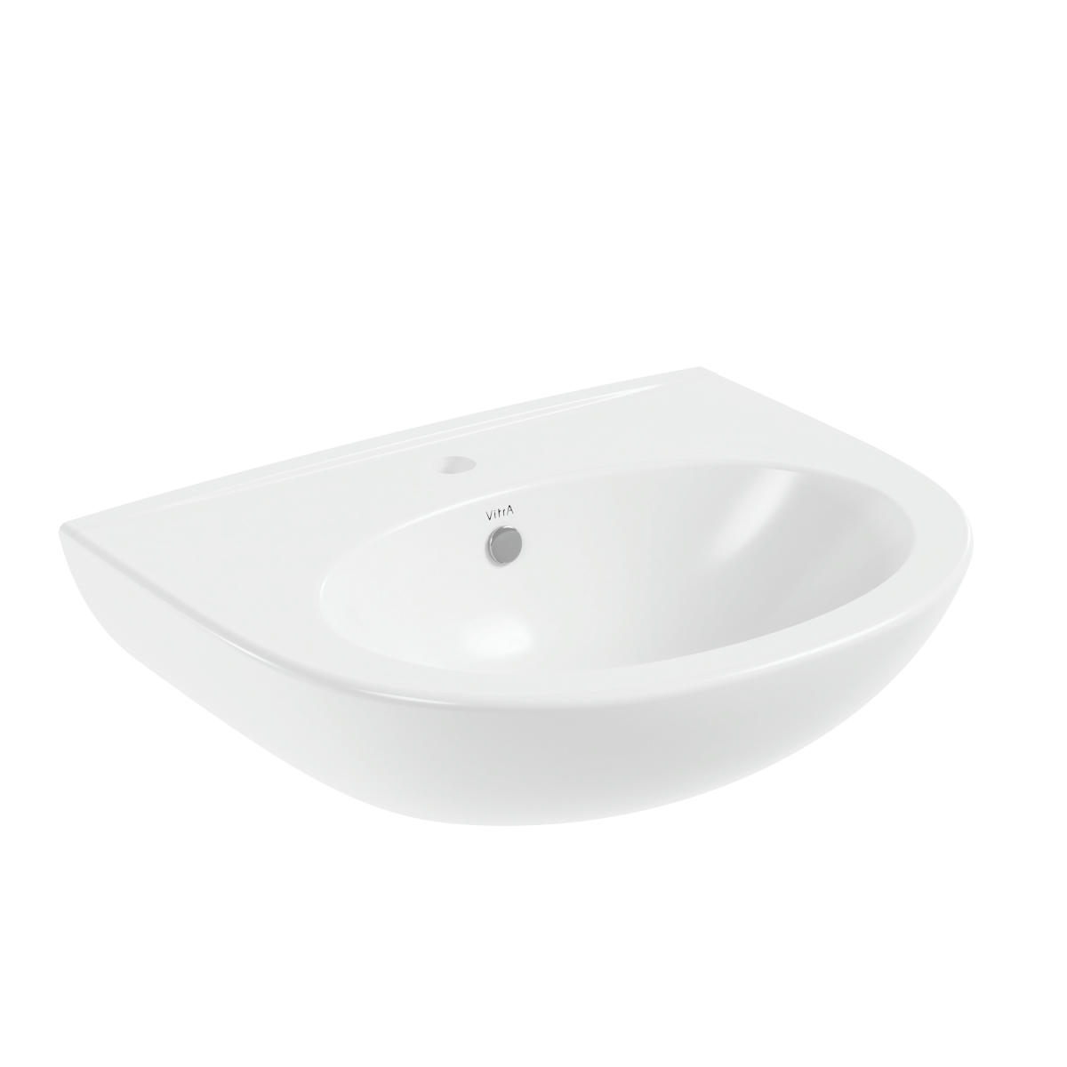 Раковина накладная VitrA Zentrum (Зентрум) 5786B003-0001 60 x 47 белая антибактериальное покрытие Hygiene (Хайджн)