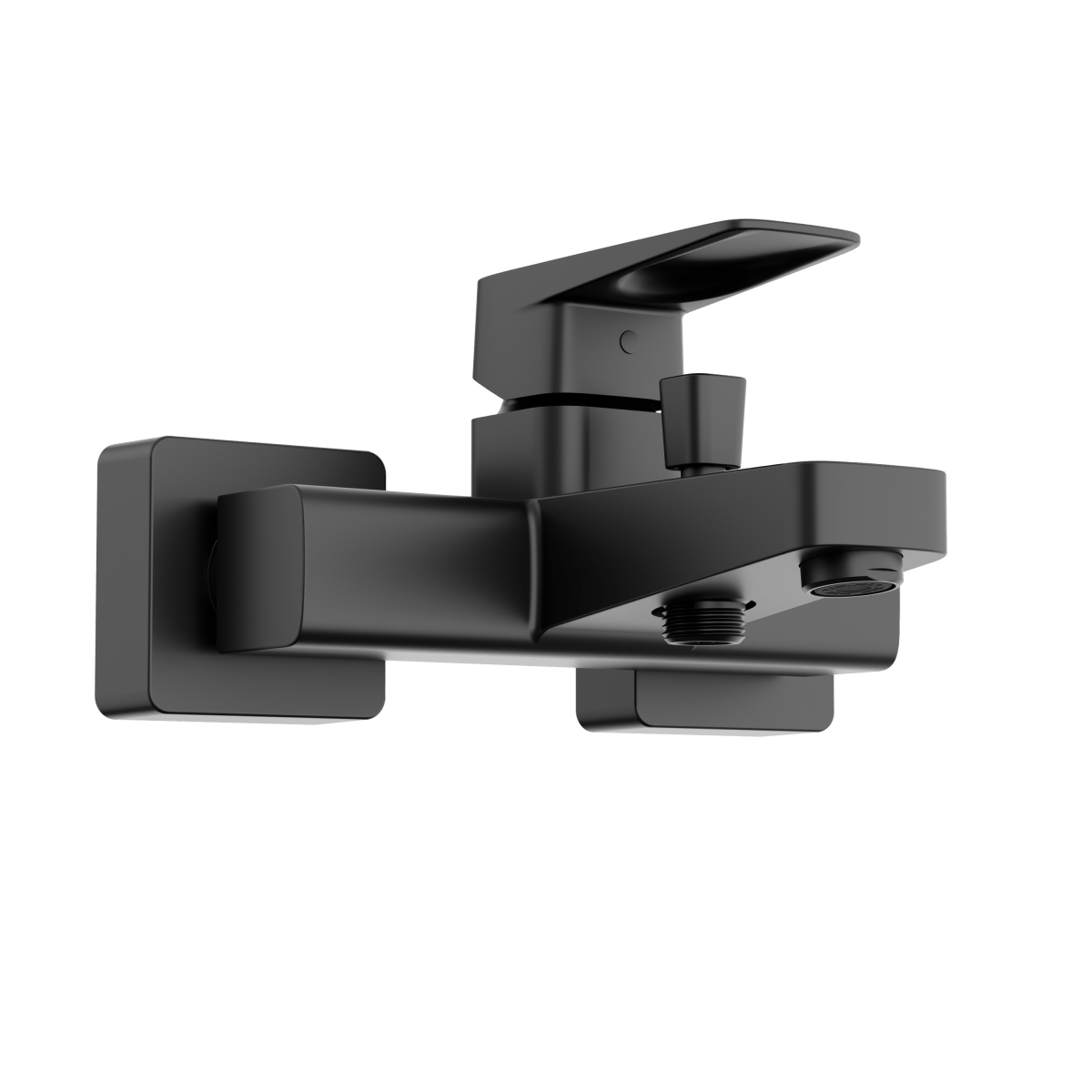 Смеситель настенный VitrA Root Square (Рут Скуэр) A4273736EXP для ванны однорычажный матовый черный латунь