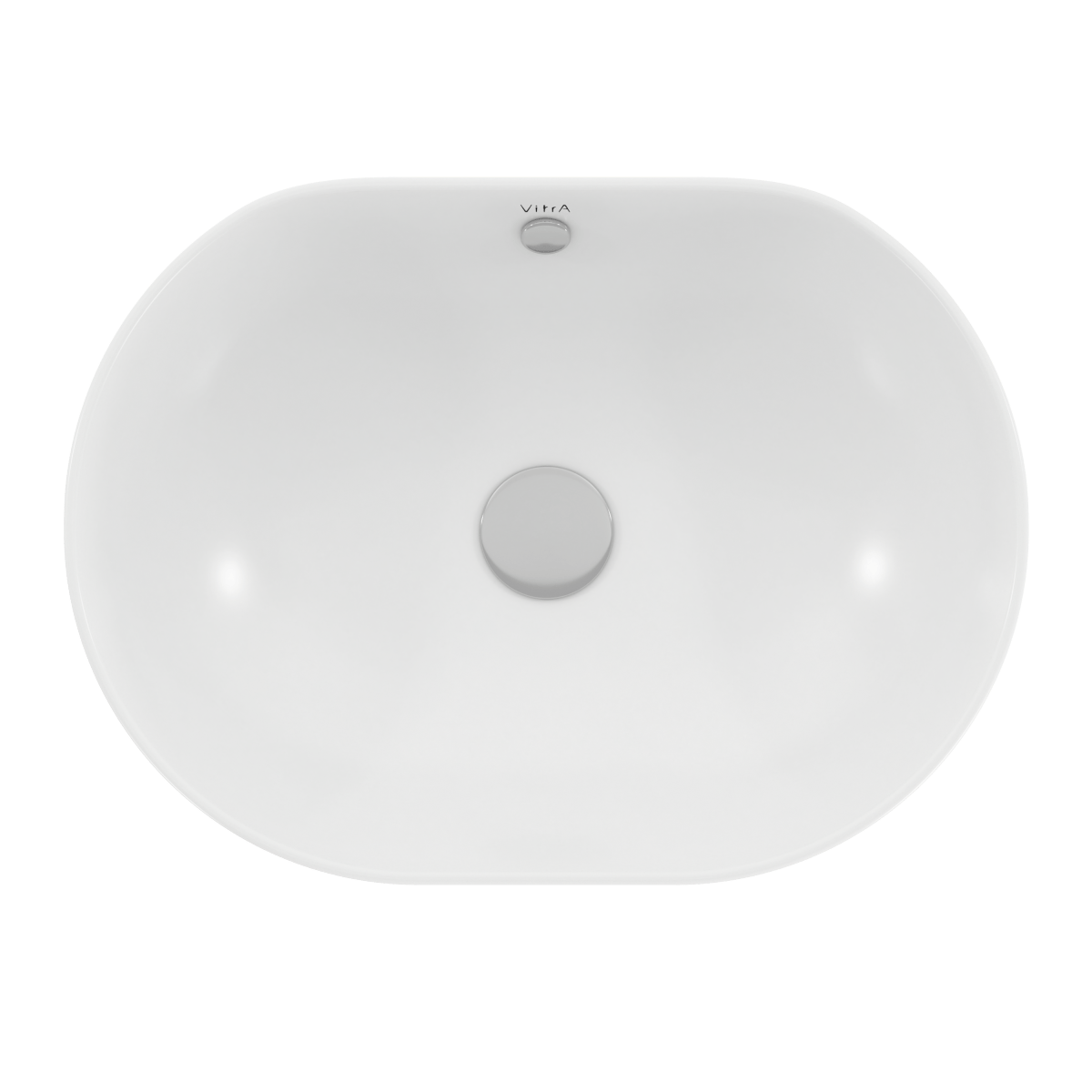 Раковина чаша VitrA Geo (Гео) 7427B003-0012 55 x 40 см накладная белая антибактериальное покрытие Hygiene (Хайджн)
