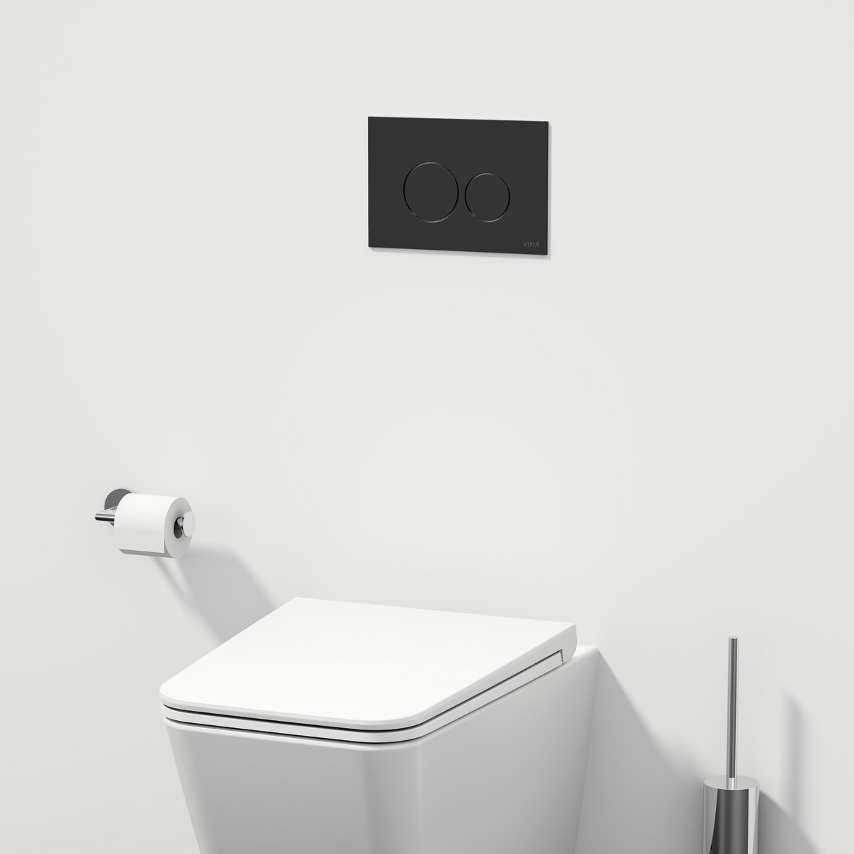 Кнопка смыва для инсталляции VitrA Origin (Ориджин) 740-1601 черная двойной смыв