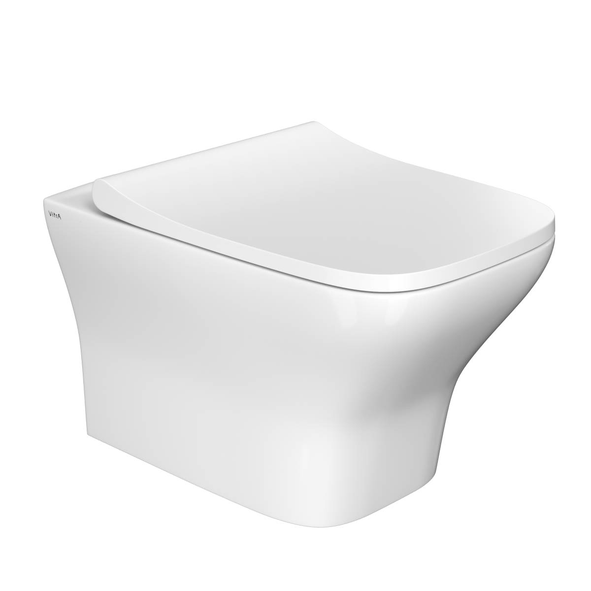 Подвесной унитаз VitrA Zentrum Square (Зентрум Скуэр) 7484B003-0075 безободковый SmoothFlush (Смусфлаш) белый санитарный фарфор антибактериальное покрытие Hygiene (Хайджн)