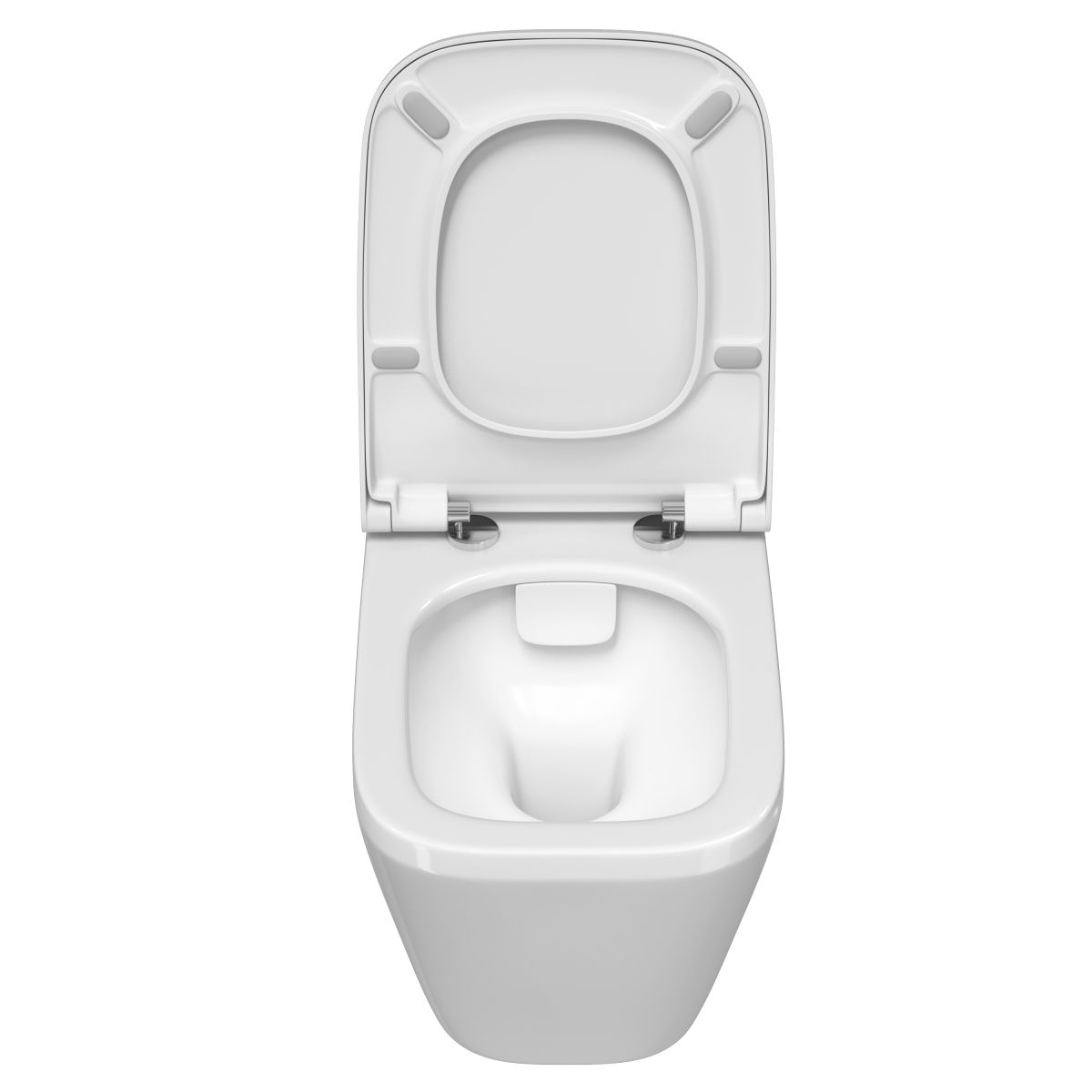 Инсталляция с унитазом VitrA Integra Square (Интегра Скуэр) 9856B003-7207 комплект 4 в 1 с сиденьем микролифт безободковый цвет клавиши глянцевый хром