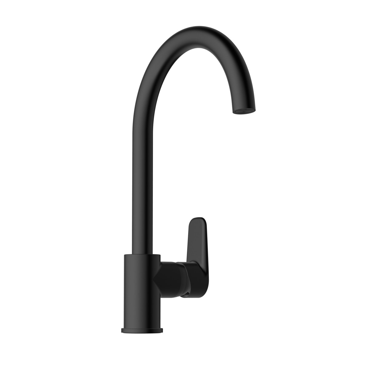 Смеситель для кухни VitrA Flow Soft (Флоу Софт) A4341936EXP с поворотным изливом однорычажный матовый черный латунь